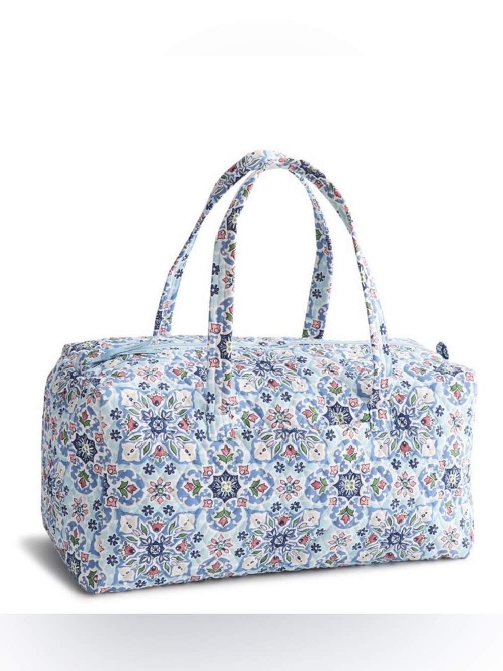 Vera Bradley Original Duffle Bag Blue Lisbon Sky Medallion Floral 10 x 20 x 8